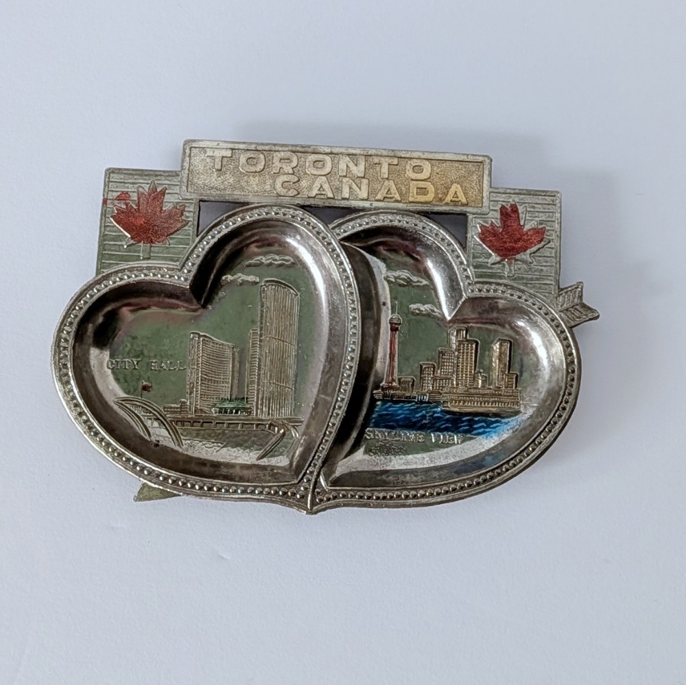 Vintage Toronto Canada Metal Travel Souvenir Dish
